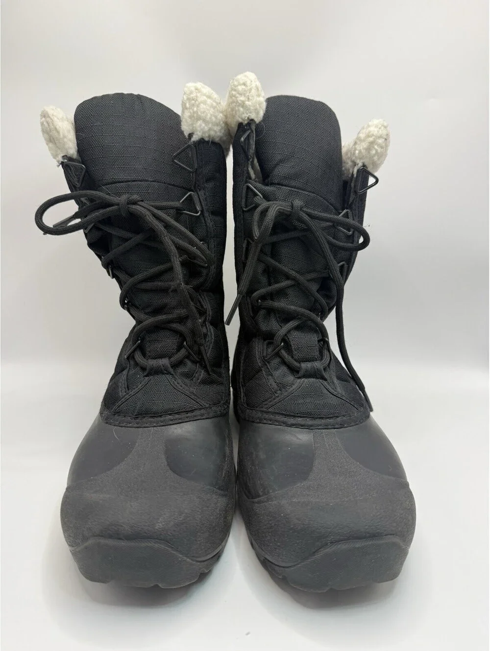 SOREL Cumberland Winter Snow Boots Womens 7.5 Black Waterproof Faux Fur Lining